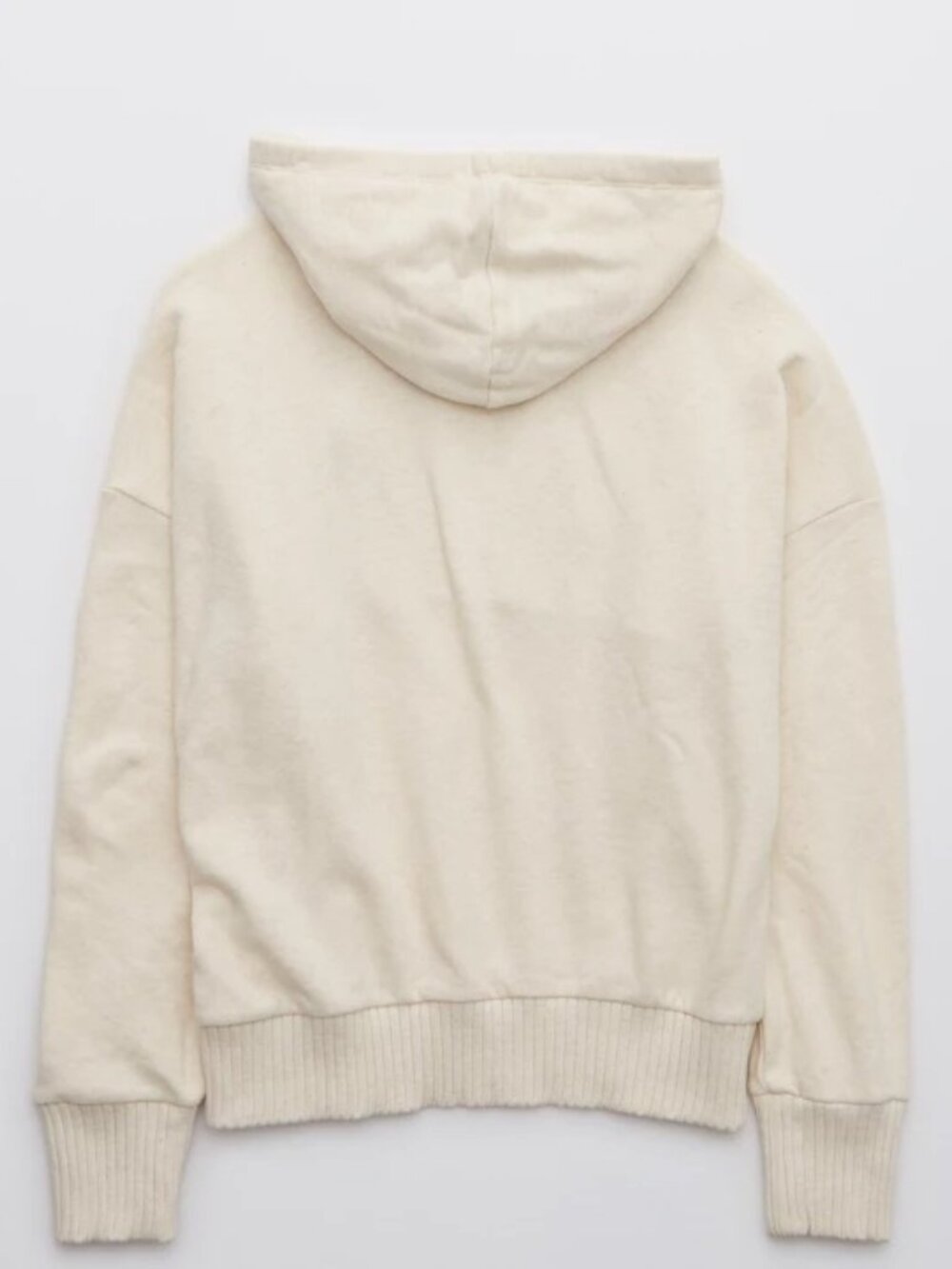 OFFLINE By Aerie Weekend Ribbed Trim Sweatshirt Heather Frost Small #A3475 - Picture 8 of 12